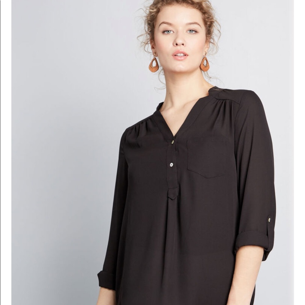 3/$15 💛 MODCLOTH // Black Pam Breeze-ly Tunic